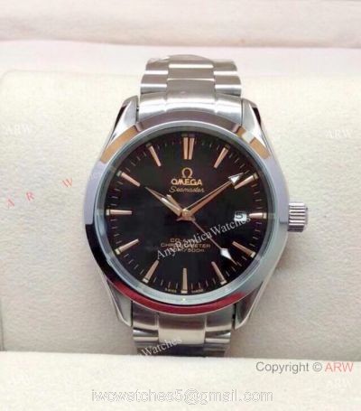 Copy Omega Seamaster Gauss Stainless Steel Black Dial Watch 39mm