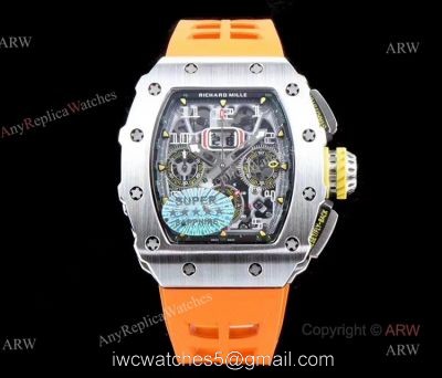 KV Factory Replica Richard Mille Orange Watch  Best Fake Richard Mille RM11-03 Watches For Sale