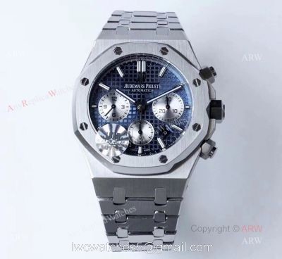 JH Factory Royal Oak Audemars Piguet Replica Watch Blue Chronograph Dial 26331OR