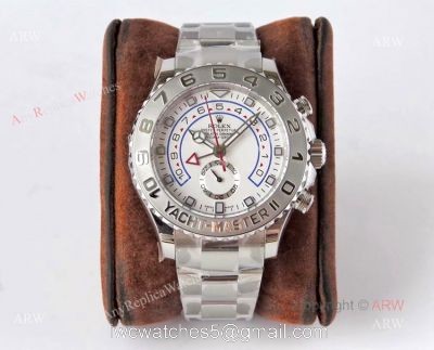 VR Factory New Rolex Yacht Master ii White Face Stainless Steel Fake Watch
