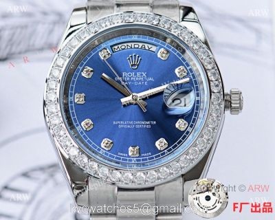 NEW UPGRADED Rolex Day Date 2 Blue Diamond Dial President Watch 41mm