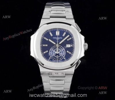 New Patek Philippe Nautilus Blue Dial Stainless Steel Case Swiss Luxury Replica Watch