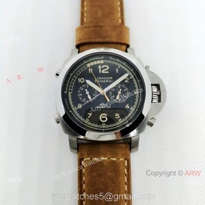Panerai Luminor PCYC PAM 653 Watch Stainless Steel Black Face 44mm