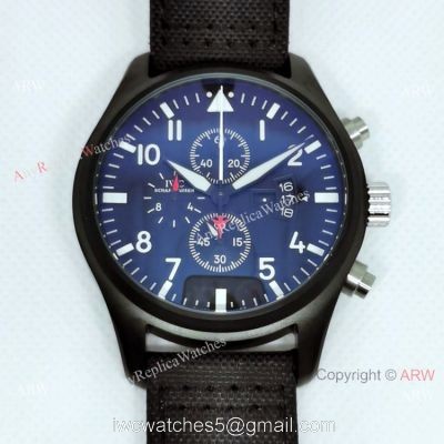 Copy IWC Big Pilot Spitfire Chronograph All Black Watch 43mm