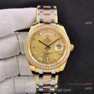 Rolex Day Date Special Edition Watch 40mm Gold Diamond Dial