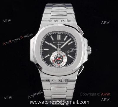 New Patek Philippe Nautilus Stainless Steel Black Dial Patek 5980 Swiss Copy Watch