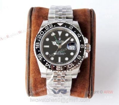 VR Factory Best Quality Replica Rolex GMT-Master ii Black Dial Mens Watch