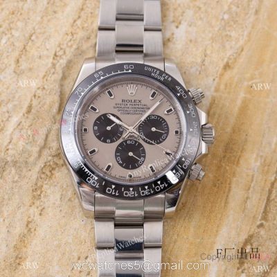 Swiss Quality Replica Rolex Comograph Daytona Rhodium Gray Watch 43mm