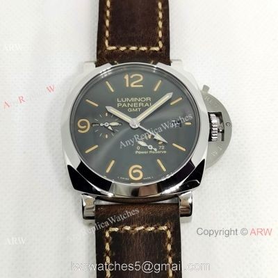 Best Copy Panerai Luminor GMT 72 Power Reserve Gray Dial Watch 44mm
