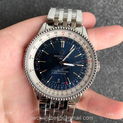 New Breitling Navitimer 41mm B01 Dark Blue Dial Swiss Replica Watches