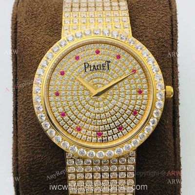 High End Replica Gold Piaget Diamond Watch Swiss Quartz Watch For Lovers