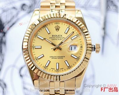NEW UPGRADED Copy Rolex Datejust 2 Yellow Gold Watches 41mm