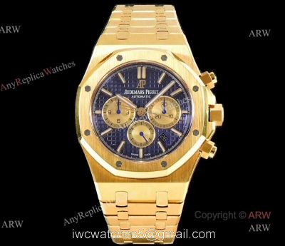 OM Factory New Upgraded Swiss Replica Audemars Piguet Royal Oak Chronograph Blue Dial Mens Watch
