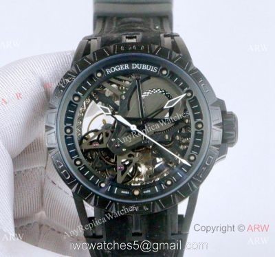 AAA Copy Roger Dubuis Excalibur Aventador S Automatic Watches Black DLC