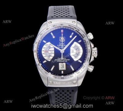 Black Tag Heuer Carrera Automatic Asia 7750 Replica Watches For Men