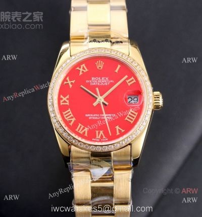 New Clone Rolex Datejust Special Edition Red Dial Watch 31MM  SWISS GRADE CASE