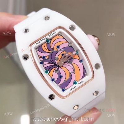 New Copy Richard Mille RM 07-03 Cupcake BonBon White Ceramic Ladies Watch