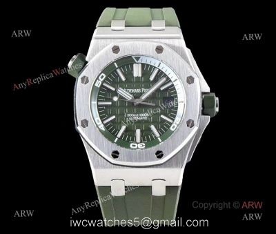 New JF Factory Audemars Piguet Royal Oak Offshore Diver 15710 Green Dial Watch Replica