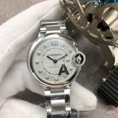 V6 Factory Cartier Ballon Bleu De 33mm Replica Watch Stainless Steel