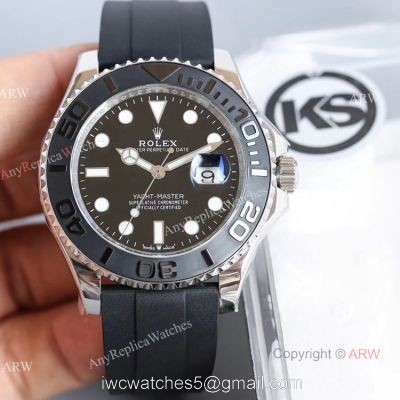 KS Factory Replica Rolex Yacht Master Oysterflex 42mm Bi-Directional Bezel Watch
