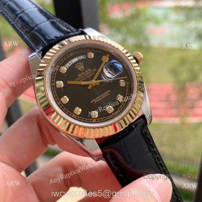 New Upgraded Rolex Day-Date II Watch Black Diamond