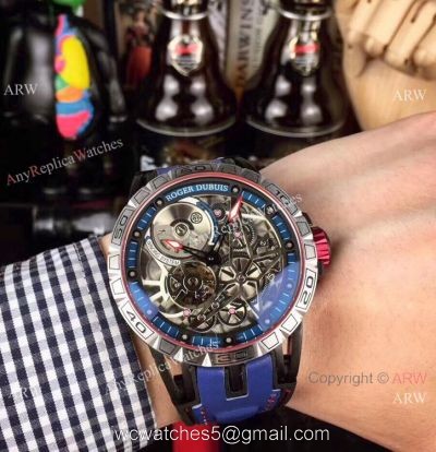 Roger Dubuis Excalibur Spider Black Plated Titanium Case Replica Watch