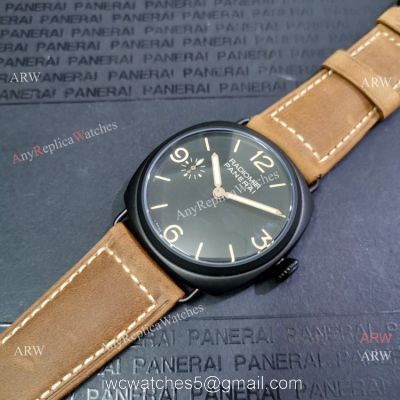 Copy Panerai Radiomir P3000 Movement Watch Black Case