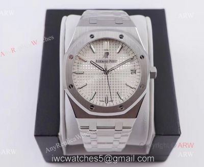 OM Factory New Upgraded Swiss Knockoff Audemars Piguet Royal Oak Silver Dial Mens Watch