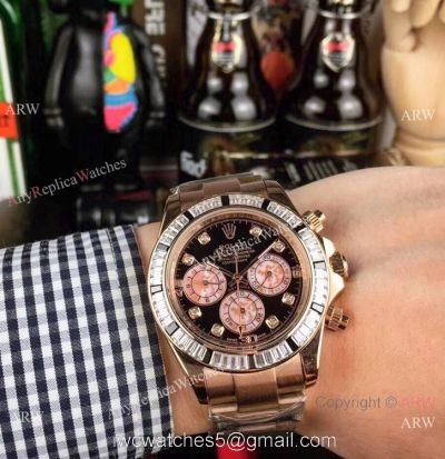Rolex Daytona Rose Gold Diamond Bezel Watches  New Copy