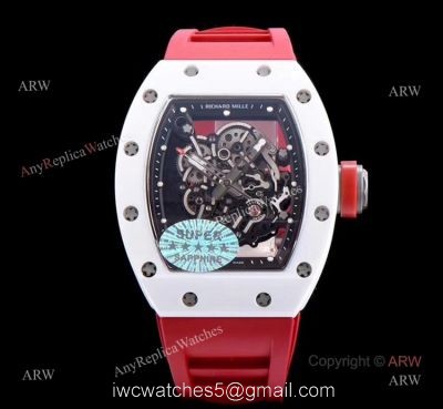Swiss Replica Richard Mille Bubba Watson Price Online  Richard Mille RM 055 White Ceramic Watch