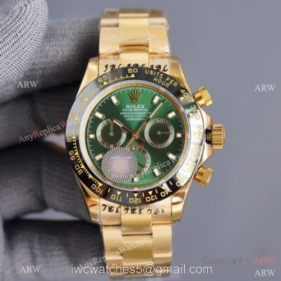 Swiss Quality Clone Rolex Comograph Daytona 40 Watch Olive Green Dial Ceramic Bezel