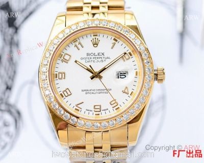 NEW UPGRADED Rolex DateJust II Watch All Gold White Arabic Dial 41mm
