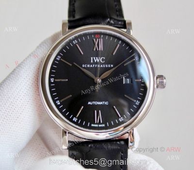 Best Replica IWC Schaffhausen Portofino Black Dial IWC MenS Watches