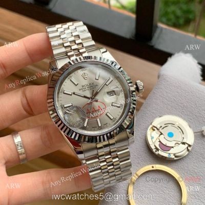 Upgraded Copy Rolex Datejust II 41mm Watch Silver Dial Jubilee Band