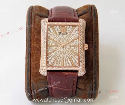 Best Quality Replica Piaget Emperador Diamond Rose Gold Mens Watch