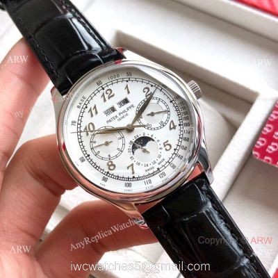 Swiss Replica Patek Philippe Base 1000 SS White Dial Watches