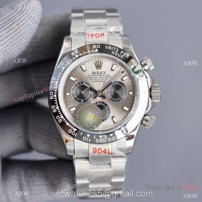 Swiss Quality Copy Rolex Comograph Daytona 40 Watch Ceramic Bezel Rhodium Grey Dial