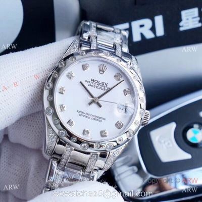 Copy Rolex Datejust Masterpiece SS Diamond Watches 34mm