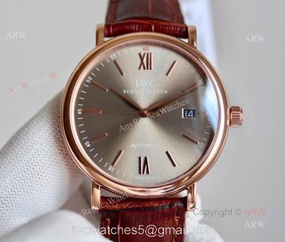 High Quality Replica Rose Gold IWC Portofino Automatic Watch For Men