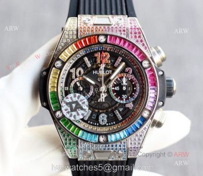Best Hublot Big Bang Unico Rainbow King Watch  Hublot Big Bang Diamond Watch Swiss Replica
