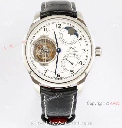 New! Swiss Replica IWC Portugieser &8216;150 Years Tourbillon Watch White Face