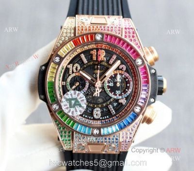 Best Hublot Watches For Men  Swiss Replica Hublot Big Bang Unico Rainbow King Gold