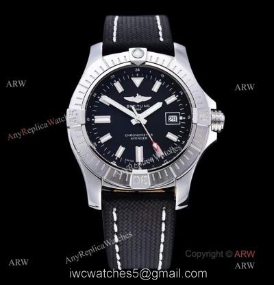 (GF) New Breitling Avenger Black Dial 43mm Automatic Watch Replica Asia 2824