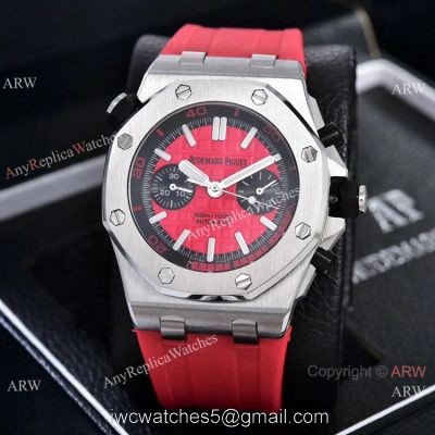 Clone Audemars Piguet Royal Oak Offshore Diver Watches Rose Red Dial