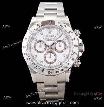 Best 1:1 Copy Rolex Daytona White Dial 40mm Watch JH-4130-Chronograph