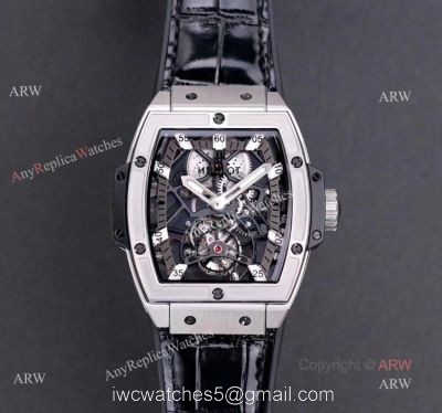 Mens Hublot Masterpiece MP-06 Senna Skeleton Replica Watch With Black Rubber Band