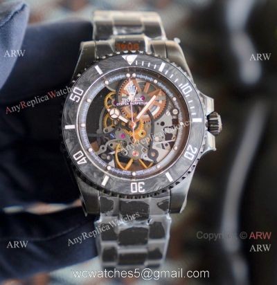 New Replica Rolex Submariner Andrea Pirlo Skeleton Black Watch