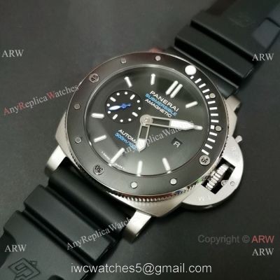NEW! Replica Panerai Submersible PAM1389 Watch 47mm SS Black Bezel