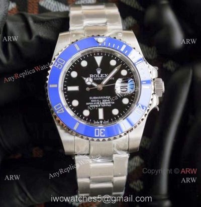 NEW UPGRADED Rolex Submariner Ref 126619lb Watch Blue and Black