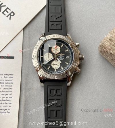 Copy Breitling Super Avenger II Black Chronograph Dial Watch